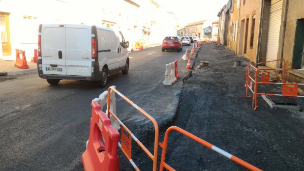 Photo travaux avenue d'Albi coté numéros impairs