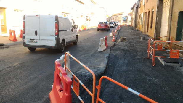 Photo travaux avenue d'Albi coté numéros impairs 