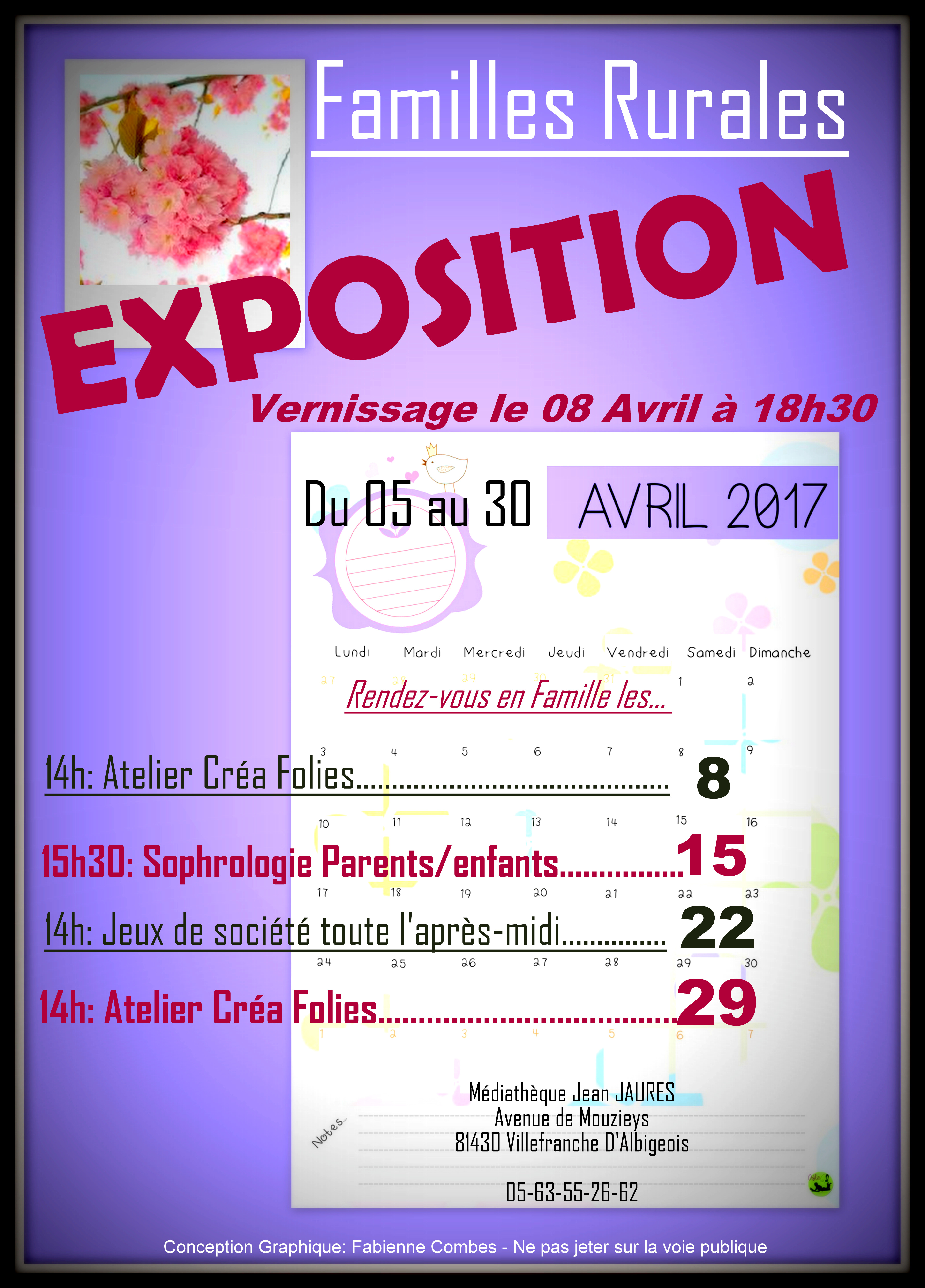 EXPO AFR du 5 au 30 avril 2017