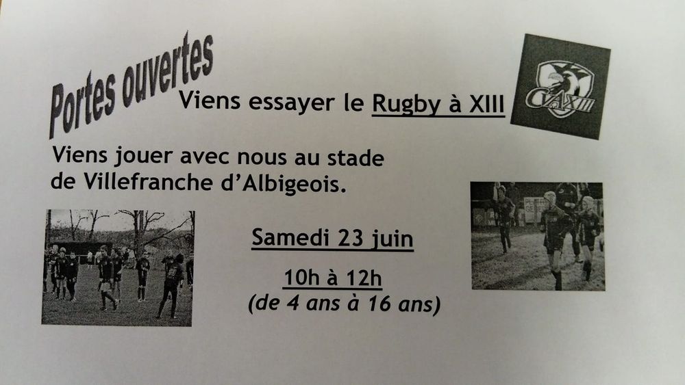 ERCVA XIII Portes ouvertes le samedi 10 juin