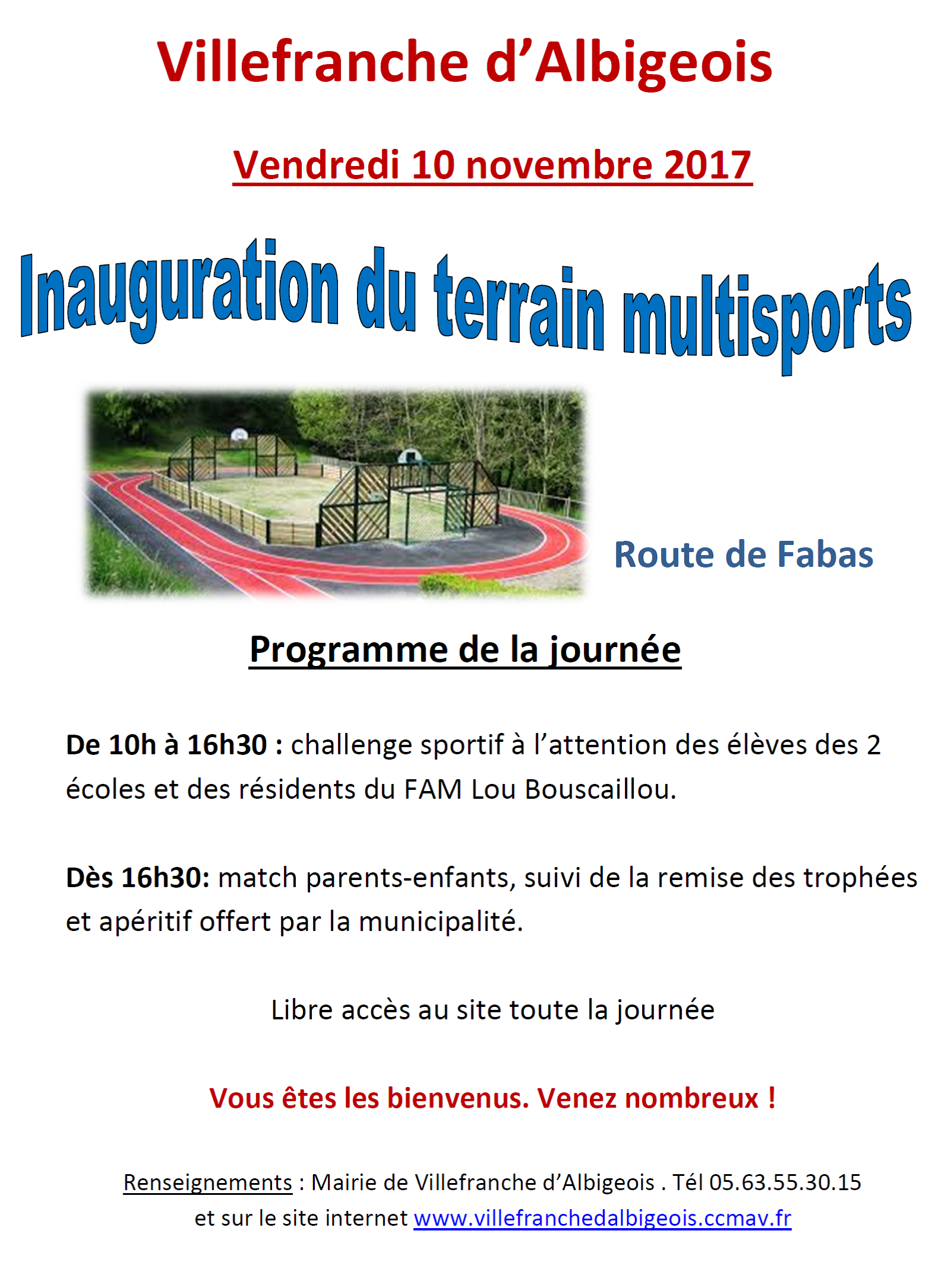 Vendredi 10 novembre 2017 : inauguration du terrain multisports