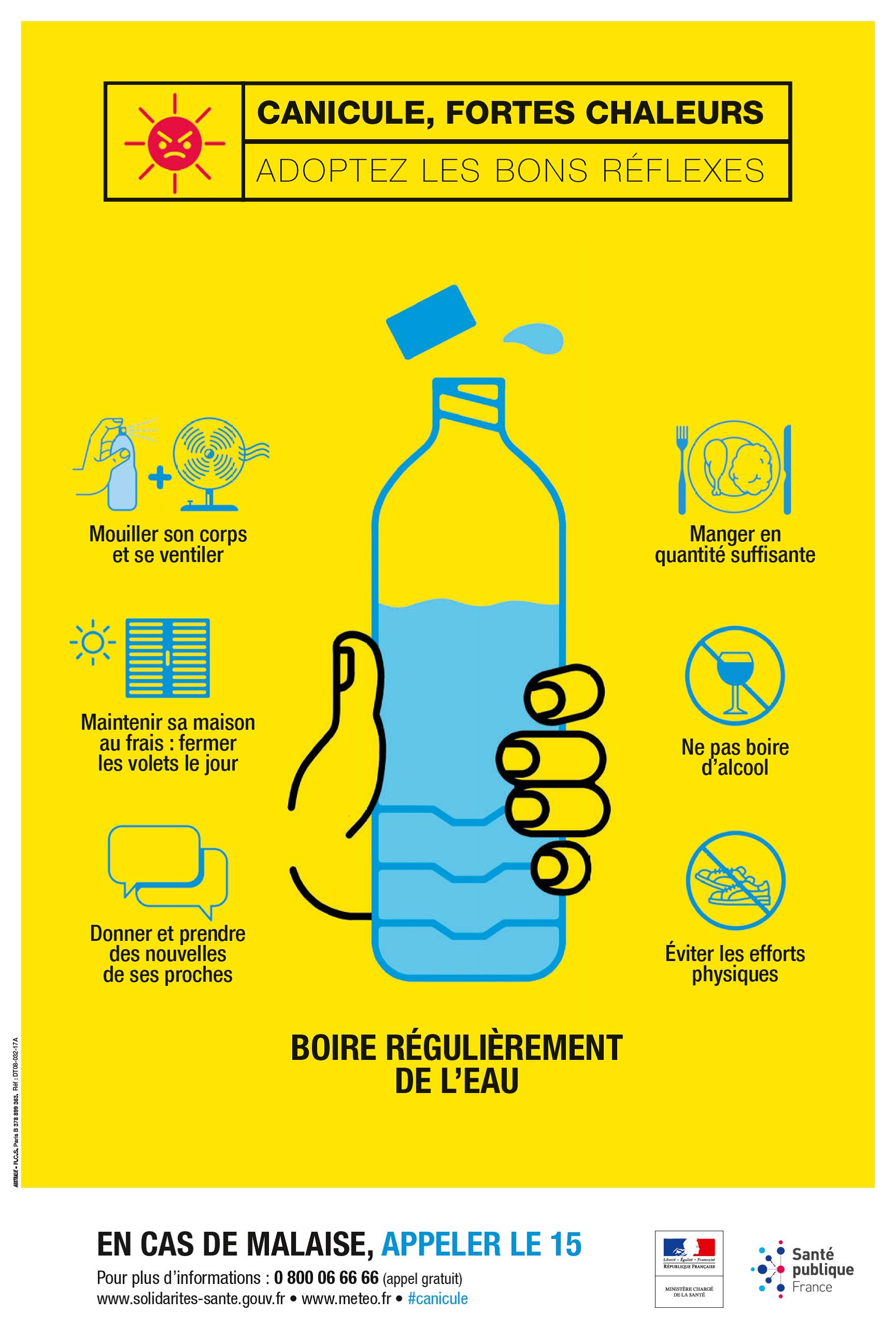 FORTES CHALEURS : PROTEGEZ-VOUS!