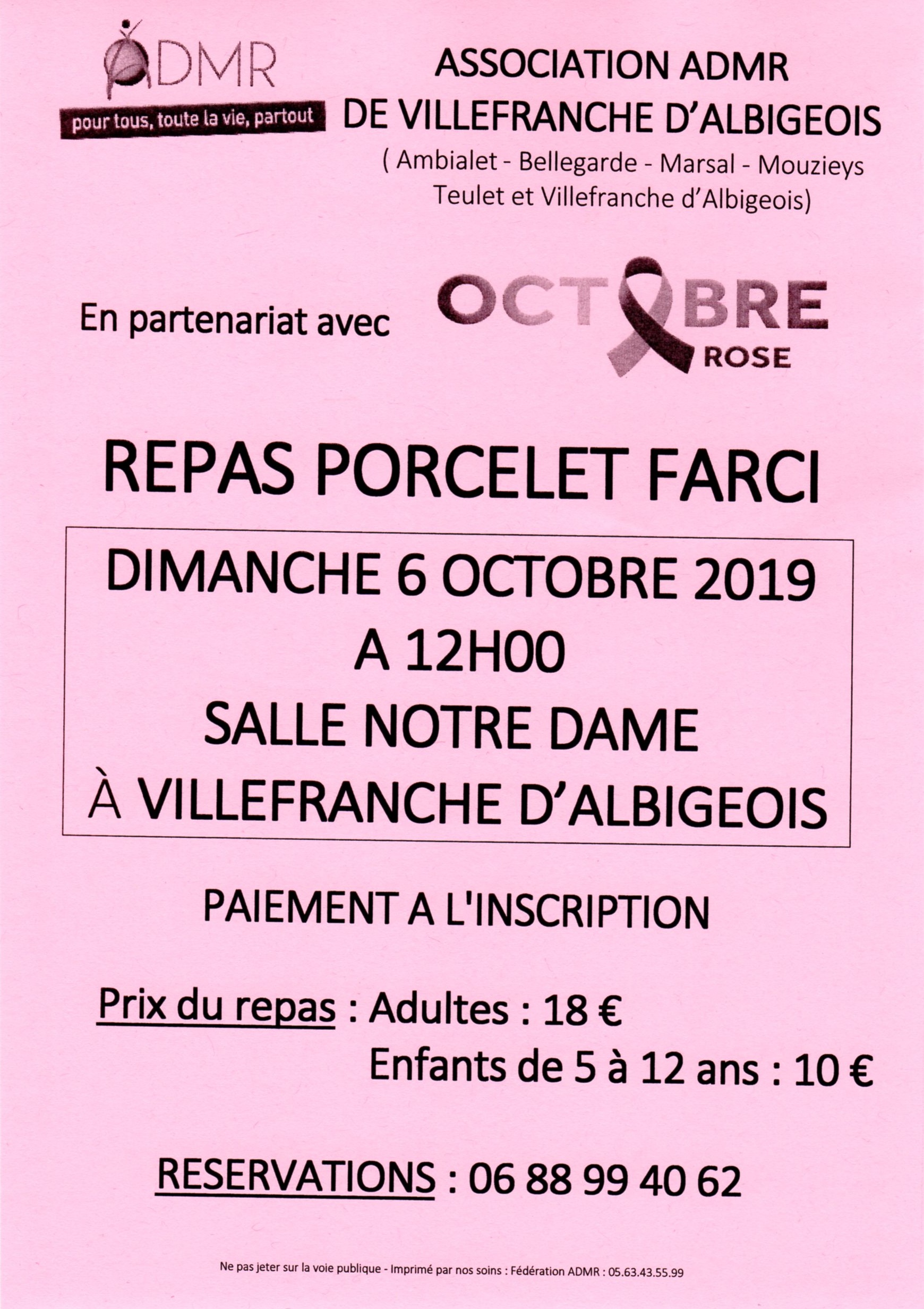 L'ADMR partenaire d'Octobre rose