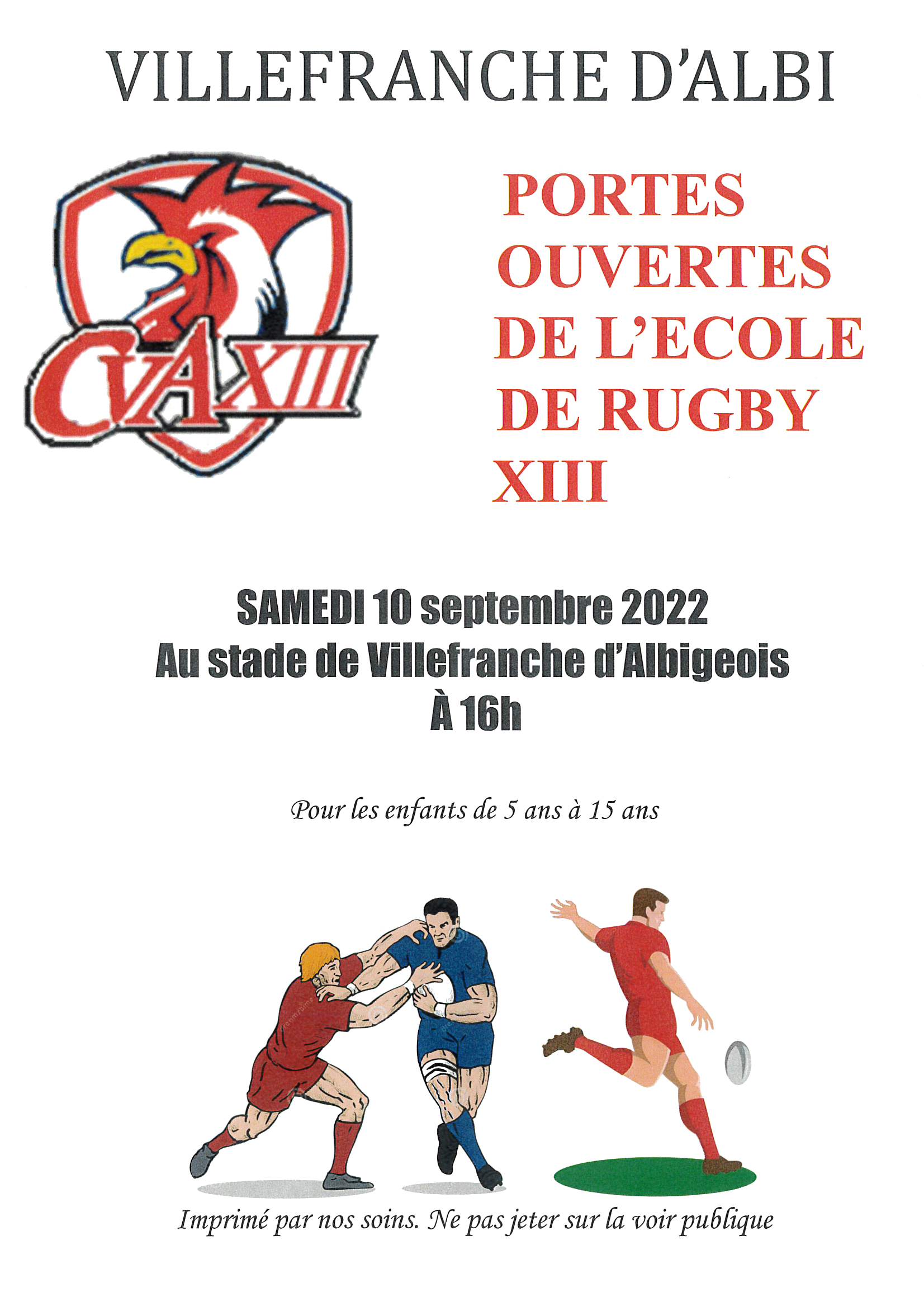 Portes ouvertes de l'école de rugby XIII