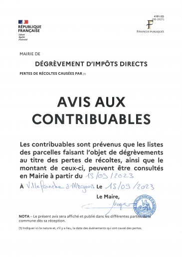 CALAMITÉ AGRICOLE SÉCHERESSE 2022 – PERTES DE FONDS SUR PRAIRIES OUVERTURE DE LA PHASE DE DÉPÔT DES DEMANDES D'INDEMNISATION