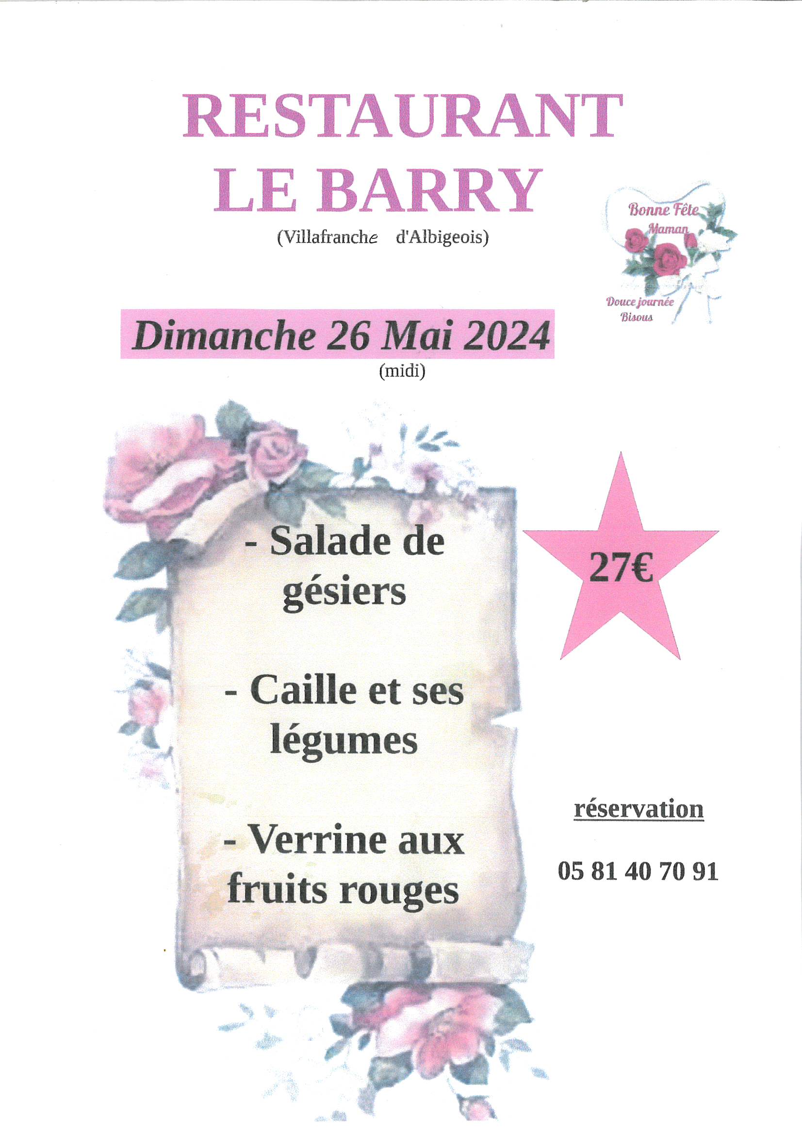 REPAS FETE DES MERES